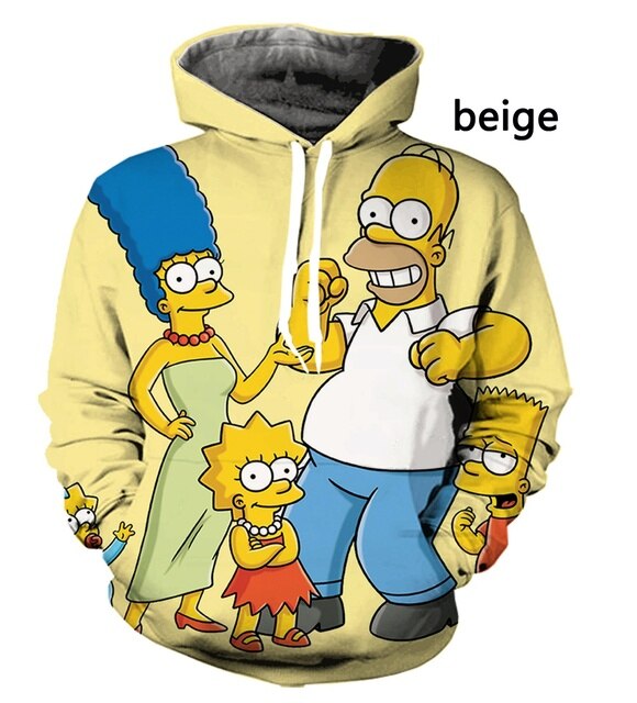 3D Print The S-Simpsons Hoodie Unisex Streetwear Pullover